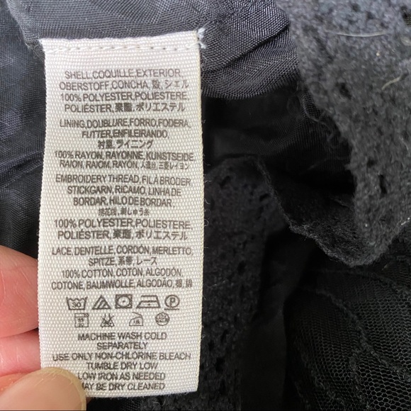 Free People Lace Overlay High Waisted Black Skirt - Picture 6 of 7